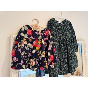 Gap Girl’s Floral Print Cotton Top & Corduroy Dress 2 Piece Bundle Sz. Small 6/7